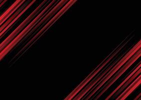 Abstract red line and black background for business card, cover, banner vector