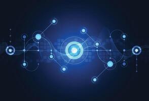 Abstract futuristic electronic circle technology background concept design. illustration vector