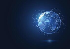 Global network internet connection. Business connecting people. Customer relationship management. vector