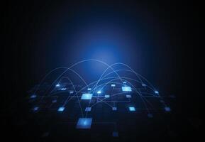 Blockchain digital technology design concept. Decentralized network. Big data design. illustration vector