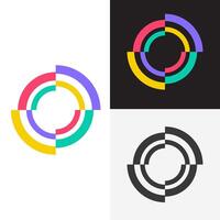 abstract circle rotation overlapping logo Design vector