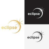 Moon eclipse logo concept symbol Design vector