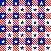 Stars Fourth of July seamless pattern background and fabric vector