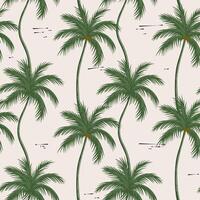 Palm tree in Summer seamless pattern for background and fabric vector
