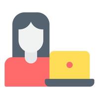 Remote Work icon, for web, app, infographic, etc vector