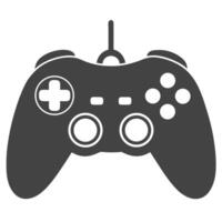 Black and White Game Controller Icon vector