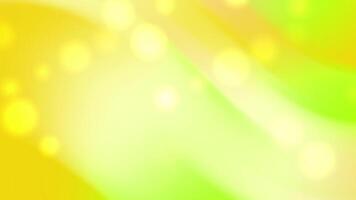 Soft gradient background blending yellow and green tones with bokeh lights suitable for background video