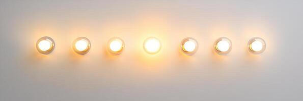 Modern minimalist wall lighting arrangement for interior design inspiration. Symbolism of fresh starts photo