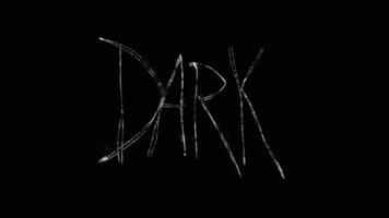 dark word on black background video