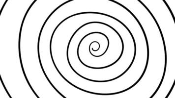 Rotating Spiral on white background video