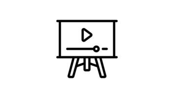 Animated whiteboard on an easel with a play button ready for your message video