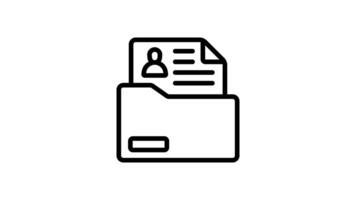 Animated profile icon nestled securely inside a folder video