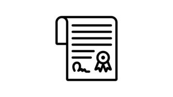 Animated a signed document with a seal animated for your project video