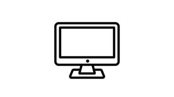 Animated black and white illustration of a computer monitor with a checklist on the screen video