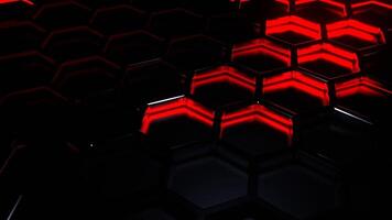 vermelho e branco néon ativo brilho favo de mel fundo vj ciclo dentro 4k video