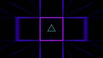 Purple and Turquoise Strobe Flashing Geometric Background VJ Loop in 4K video