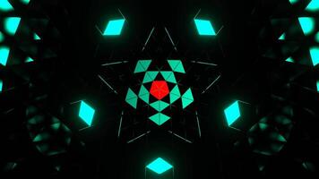 vermelho turquesa e branco ativo piscando néon geométrico fundo vj ciclo dentro 4k video