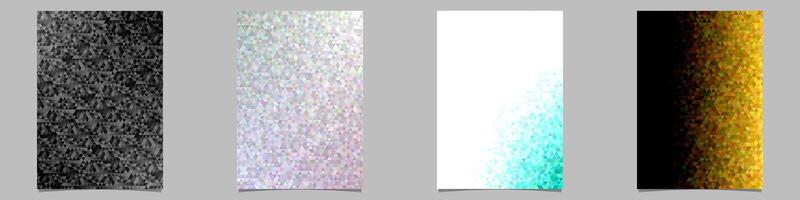 Abstract triangle pattern brochure background collection vector