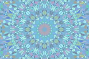 Abstract dynamic colorful radial floral mosaic background vector