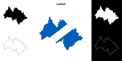 Larkhall blank outline map set vector