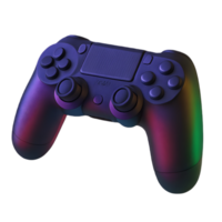 Dynamic gaming controller transparent background high resolution photorealistic realistic object in colorful light png