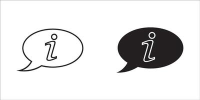 information icon set. Contains info, help, information, support, news, about us, instructions, and notification icons. illustration. vector