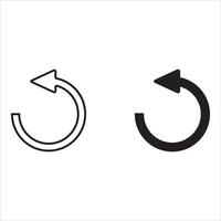Reload, repeat, refresh icon in generic style. Loop arrow sign symbol vector
