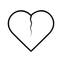 Adobe Illustrator Artworkred broken heart icon symbol on white background vector