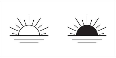 sunset or sunrise icon. For your website, logo, app, UI design. illustration vector