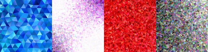 Irregular triangle polygon background collection vector