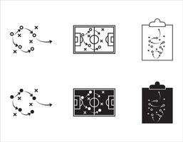 soccer tactics icon set, soccer game success strategy, game scheme, illustration on white background.for app, web and digital design. illustration. vector
