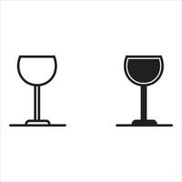 Set of four different alcoholic glasses isolated on white background EPS vector