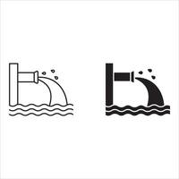 Wastewater icons collection vectors for web ui