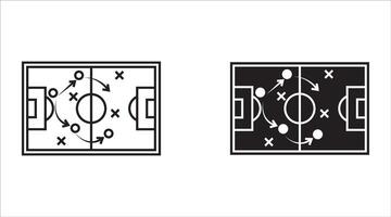Green chalkboard with soccer game tactics. illustration. Coach instructions. Formation and tactics of soccer teams. Sport infographic element design template. For app, web and digital design vector