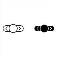 Swipe the phone right and left. Slider hand, finger press button. illustration vector