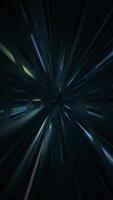 Futuristic background with a vortex of exploding energy beams, particles and flares. High speed light beams effect. This dark stylish vertical animation is suitable for gaming and technology projects. video
