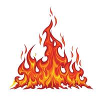 Flames depicted in an upward, triangular motion. The illustration features vibrant shades vector