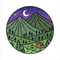 Natural scenery in the frame vector