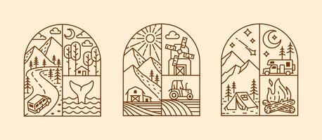 Beautiful natural view in the form of a window vector
