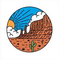 Natural desert in the frame illustration vector