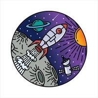 Natural scenery space in the frame illustration vector