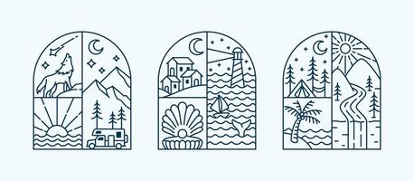 Natural view in the form of beautiful window vector