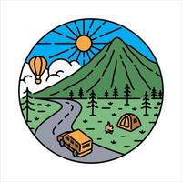Scenery in the frame illustration vector