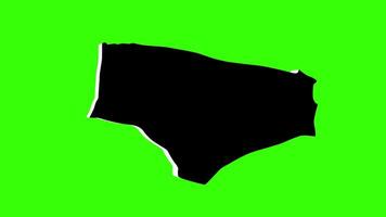 green screen 3d map of Dunavecse in hungary video