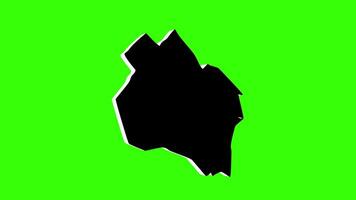 green screen 3d map of Dabas in hungary video