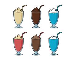 Refreshing Tasty Juice and Colorful Cold Drinks to Enjoy vector