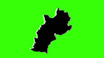 green screen 3d map of Salgotarjan in hungary video