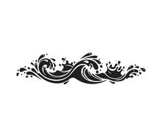 High-quality splash wave design with modern fluid motion vector