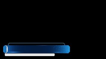 Futuristic design lower third banner animation. Broadcast news lower third banner template design. headline title. Transparent background with alpha channel. video