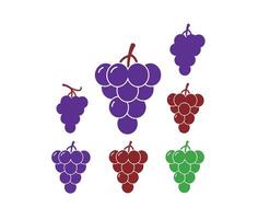 Decorative and Aesthetic Grape Cluster Art with Vibrant Color Variations vector